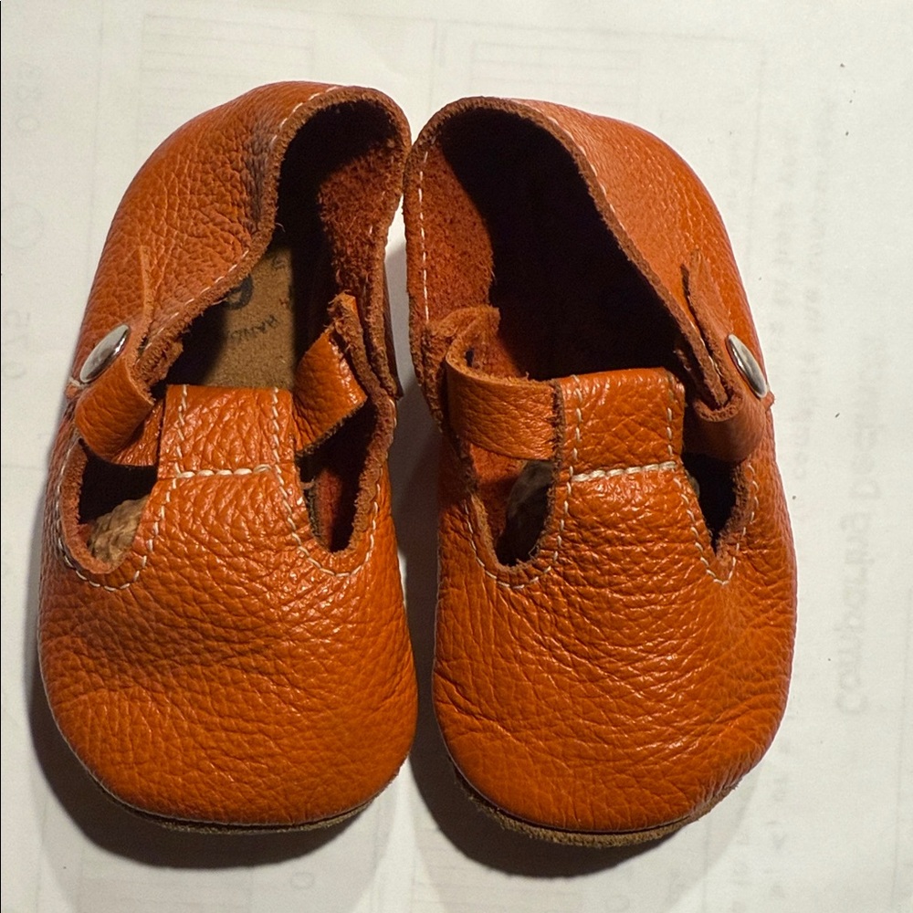 Cozy Orange Baby Walker Shoes